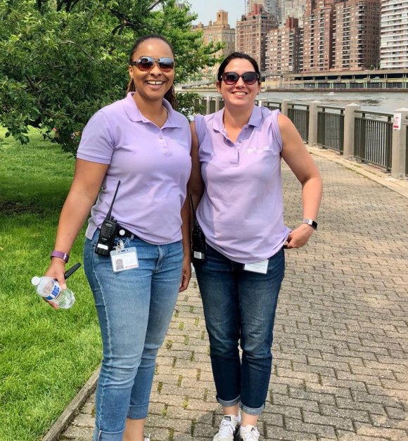 Scenes From FIGMENT NYC 2019, Early in Lighthouse Park RIOC community liaisons, Erica Spencer-EL and Jessica Murray, added weekend duty to their workload... cheerfully.